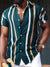 Herren Hemd Langarm Gestreift Elegantes Baumwolle 1