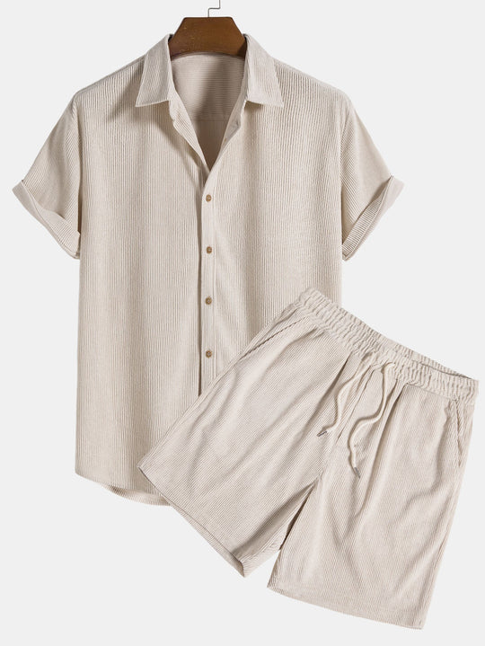 Herren Set 2-teilig Cord Stil Hochwertiges Material für Eleganz und Komfort 1