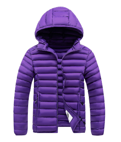 Leichte Kapuzen-Pufferjacke für Frauen