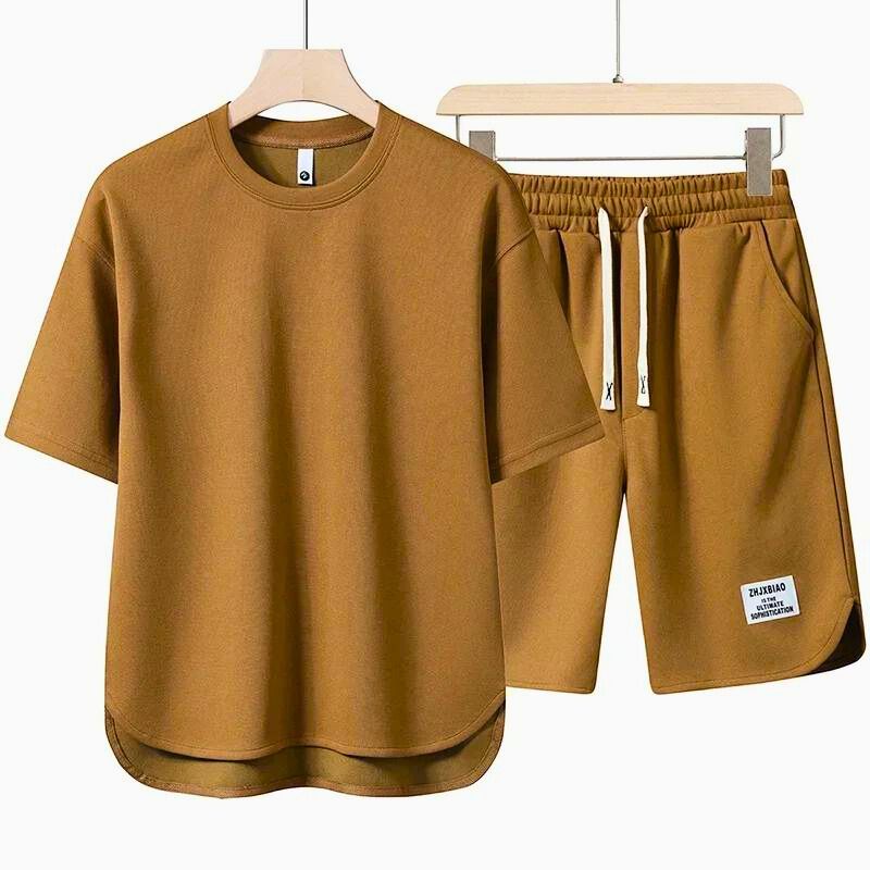 Variant image for Herren Set Zweiteilig Sommerstil Baumwollmischung-2