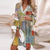 Damen Kleid Blumendesign Leichtes Material Sommerkleid-6