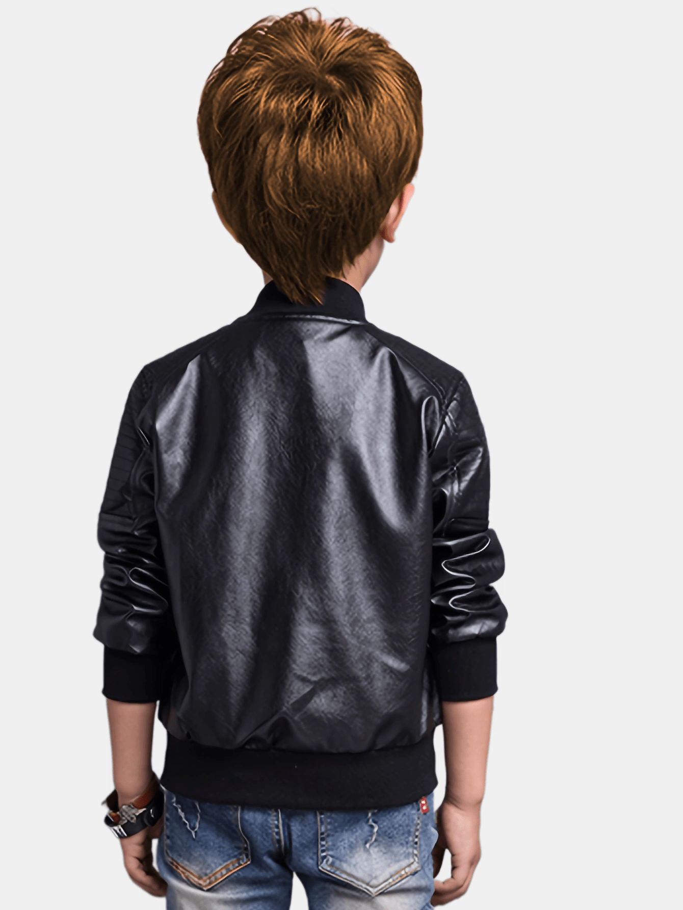 Jungenjacke 152 mit Erhöhtem Kragen und Reißverschluss aus Wasserabweisendem Material 5