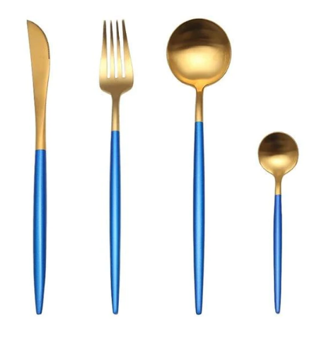 24-teiliges Besteckset für Elegante Anlässe mit Gold-Akzenten 17