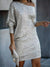 Damen Festliches Kleid Figurbetont Mit Kontrast-Pailletten aus Polyester 1