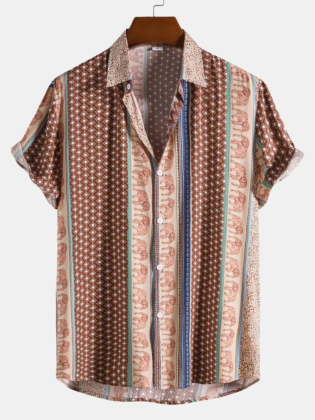 Variant image for Herren Sommer Hemd Vintage Look Leicht Baumwolle Kurzarm-9