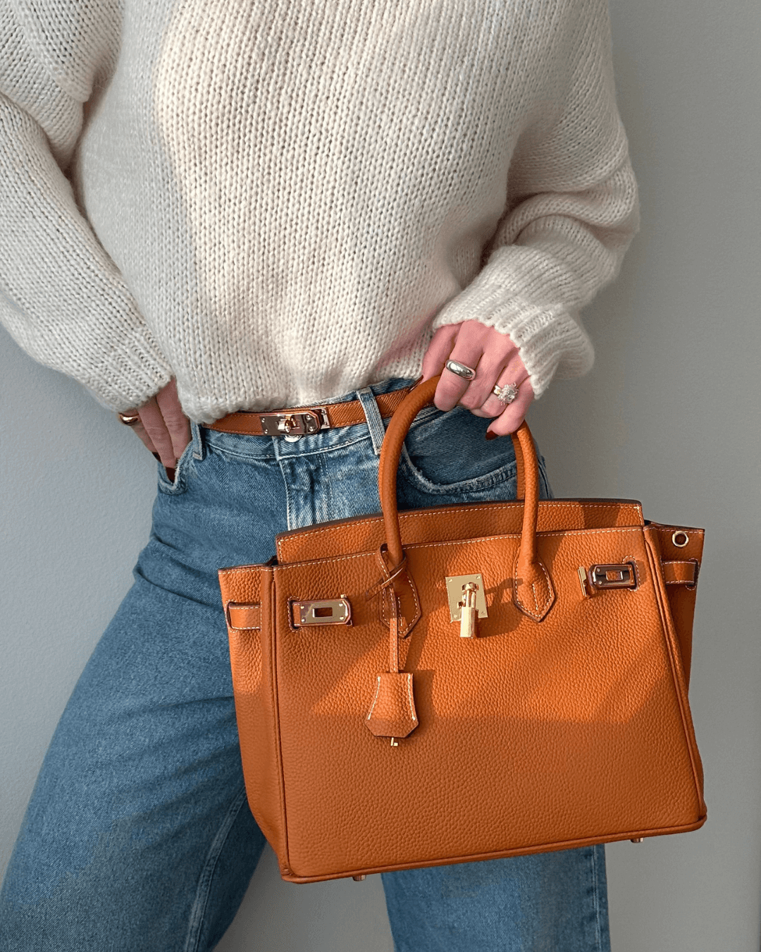 Damen Handtasche Kunstleder Geräumig Modern Elegant 4