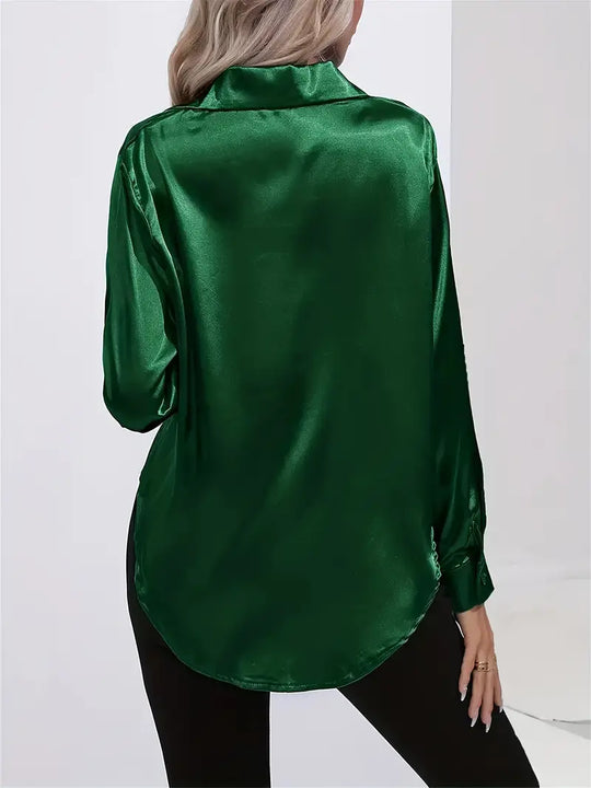 Damen Hemd Langarm Elegantes Design Baumwolle-5