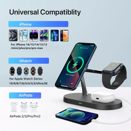 3-in-1 Ladestation für iPhone, Watch und AirPods 6