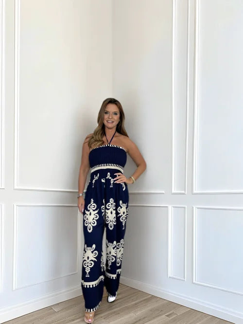 Variant image for Damen Jumpsuit Festlich Schulterfrei Eleganter Polyester Overall-24