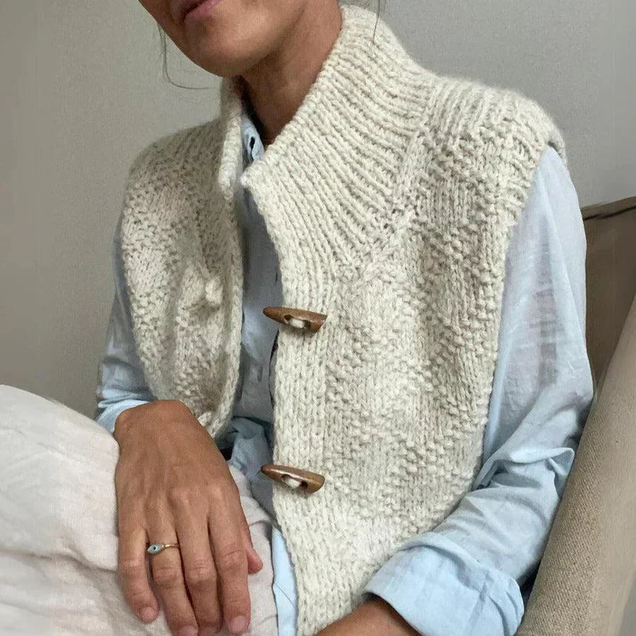 Damen Weste Elegante Passform Luxus Wollmix für Verschiedene Anlässe 3