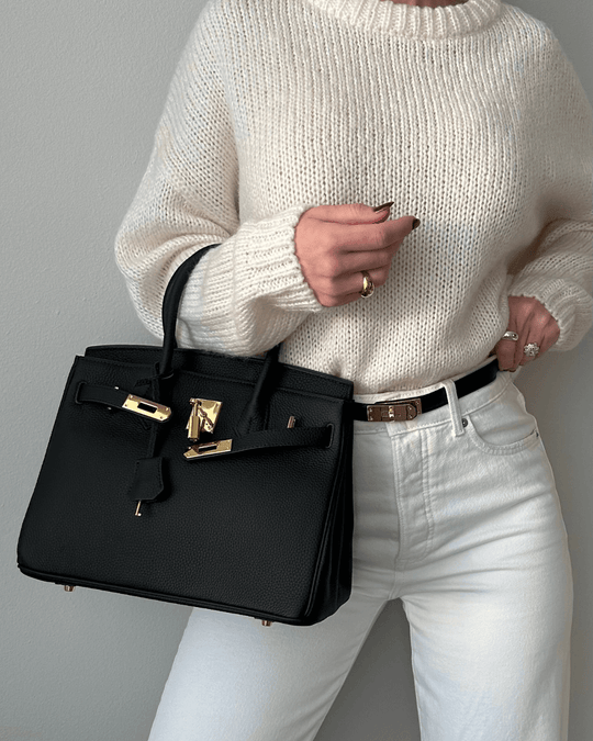 Damen Handtasche Tragetasche Elegant Kunstleder Geräumig 6