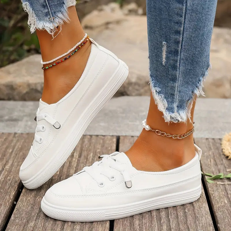 Damen Freizeitschuhe Flach Komfortabel Kunstleder 1