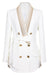 Variant image for Damen Blazer Weiß Elegant mit Goldperlen Tailliert Polyester-1