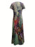 Damen Kleid V-Ausschnitt Schmetterlingsdruck Leicht Polyester für Sommerveranstaltungen-2