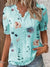 Variant image for Damenbluse V-Ausschnitt Lockeres Polyester für Frühling und Sommer-25