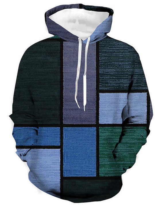 Herren Kapuzenpullover Eleganter Stil 100% Italienische Baumwolle-3