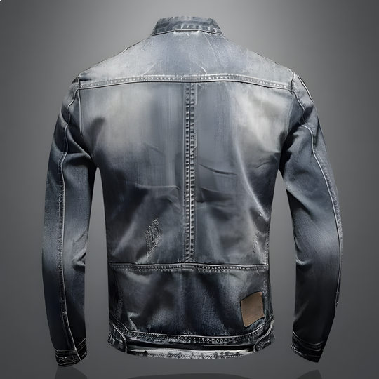 Herren Jacke Retro Jeansjacke Baumwolle Polyester Vintage-Charme 3