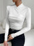 Damen Langarmshirt Elegantes Design Baumwolle Atmungsaktiv Komfortabel 1