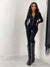 Damen Jumpsuit Festlich Eleganter Stil Polyester-Spandex mit Langen Ärmeln-4