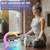 Intelligente Smart Home Lampe mit Bluetooth Lautsprecher, Kabelloses Ladegerät, 16 Millionen Farben, Kunststoff-Metall Design-3