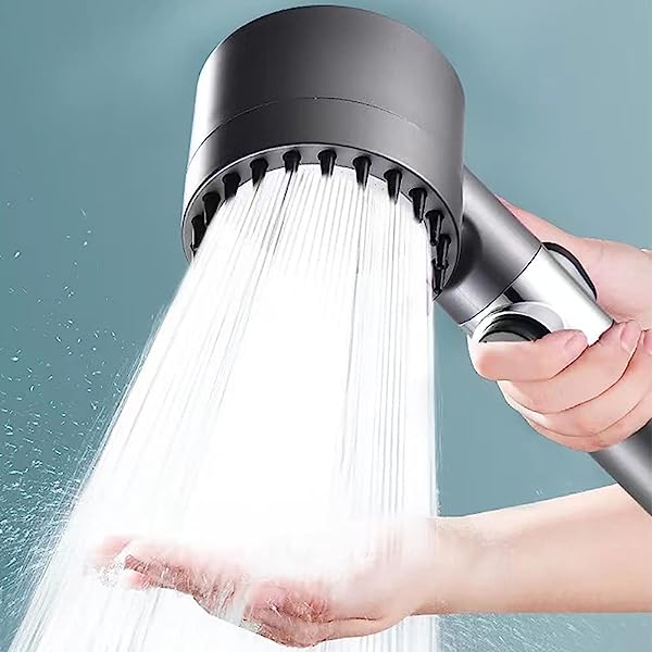 Duschkopf Wassersparend Silber Modern Metall Hoher Wasserdruck 9-schichtiges Filtersystem-1