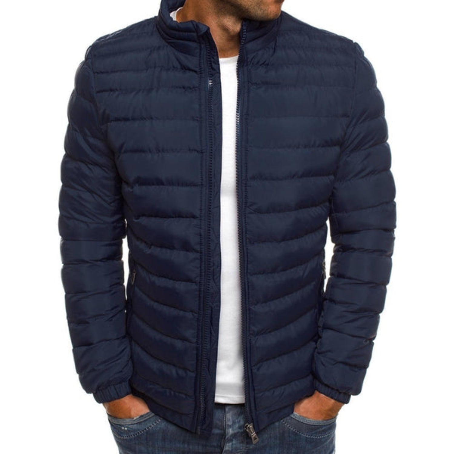Herren Daunenjacke Stilvoller Luxus Nylon 4