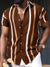 Herren Hemd Langarm Gestreift Elegantes Baumwolle 5