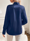 Damen Bluse Schwarz Elegant Silkelook Klassisch für Festliche Anlässe-4