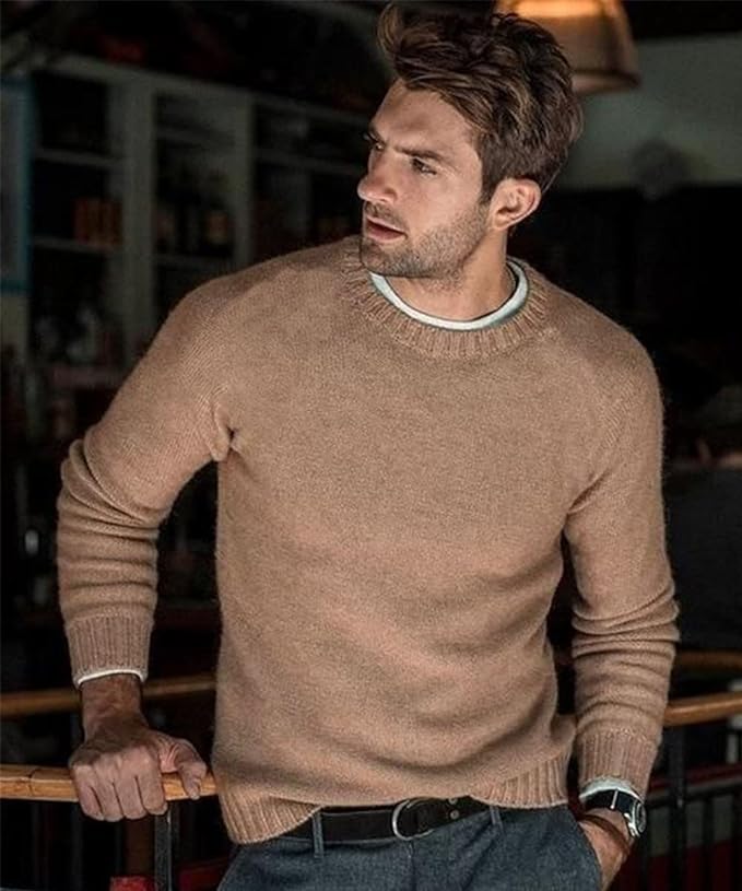 Herrenpullover Baumwolle Italienisches Design Stilvoll Bequeme Passform-2