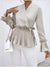 Damen Bluse Elegante Satin Schnittführung Leichtes Material für Festliche Anlässe-4