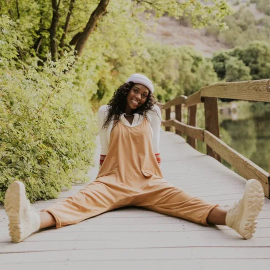 Damen Jumpsuit Schwarz Lässig Baumwolle Ärmellos-4