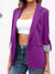Damen Blazer Lässig Offene Vorderseite Hochwertiger Stoff-5