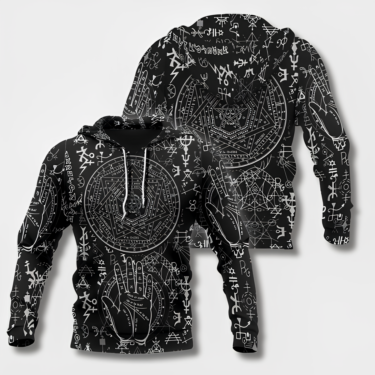 Variant image for Herren Kapuzenpullover Wikinger Stil Bequem Baumwollmischung-41