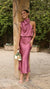 Damen Abendkleid One-Shoulder Satin Elegantes Cocktailkleid für Festliche Anlässe-6