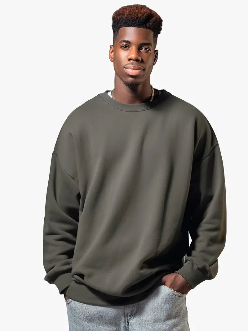 Variant image for Herren Pullover Rundhals Lässig Baumwolle Komfortabel-17