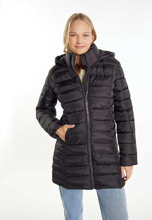 Langärmelige wattierte Jacke für Frauen