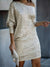 Damen Festliches Kleid Figurbetont Mit Kontrast-Pailletten aus Polyester 4