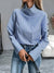 Damen Langarmshirt Hoher Kragen Streifen Baumwolle Modernes Design-4