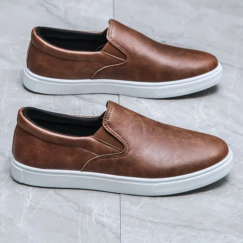 Variant image for Herren Slipper Schlupfschuhe Komfortabel Leder für Lässige Outfits-11