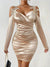 Variant image for Damen Rüschenkleid Schulterfrei Elegantes Festliches Kleid für Hochzeitsgast aus Hochwertigem Stoff-1