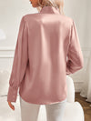Damen Bluse Schwarz Elegant Silkelook Klassisch für Festliche Anlässe-3