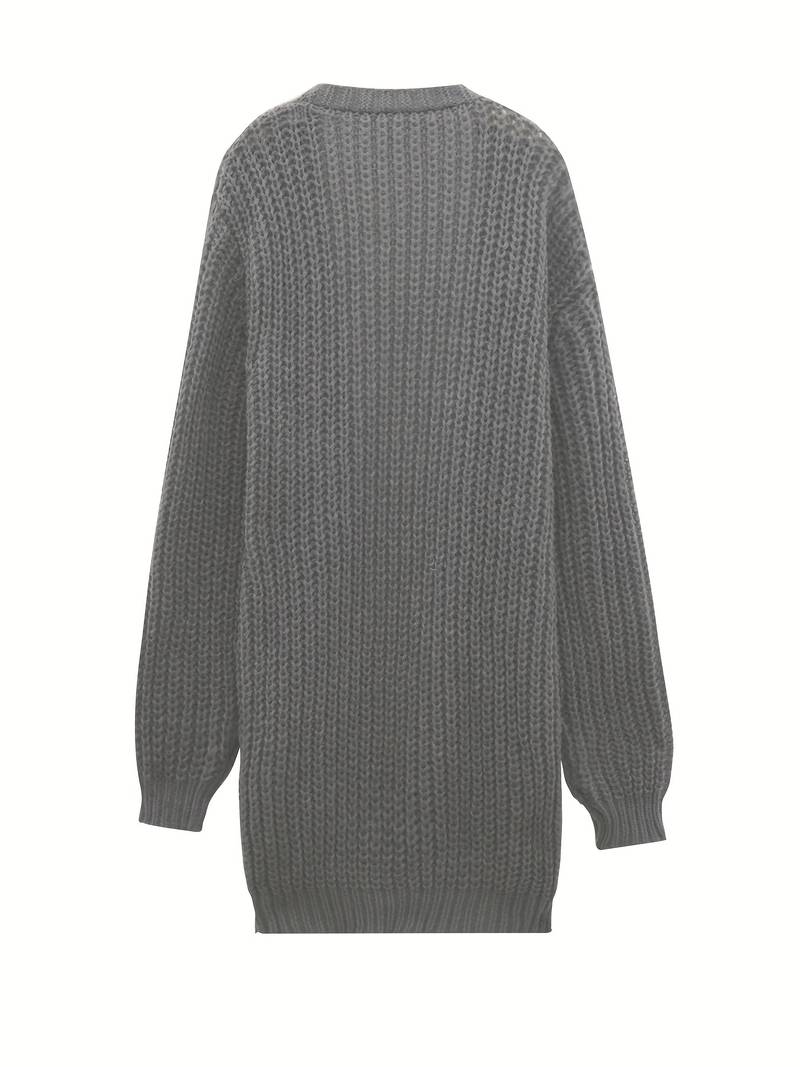 Herren Strickjacke Klassisch Rundhalsausschnitt Hochwertiges Strickmaterial-3