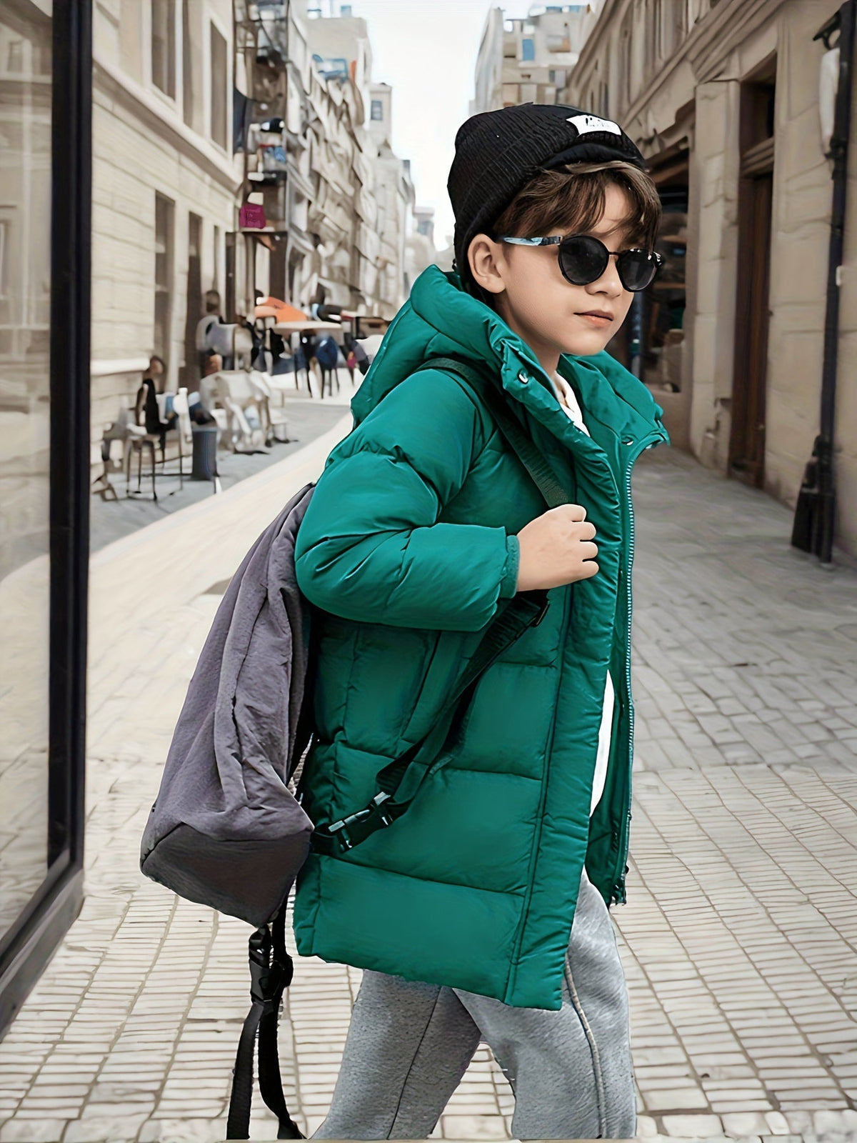 Jungenjacke 116 Halblang Mit Reißverschluss Modernes Design Atmungsaktiv 3