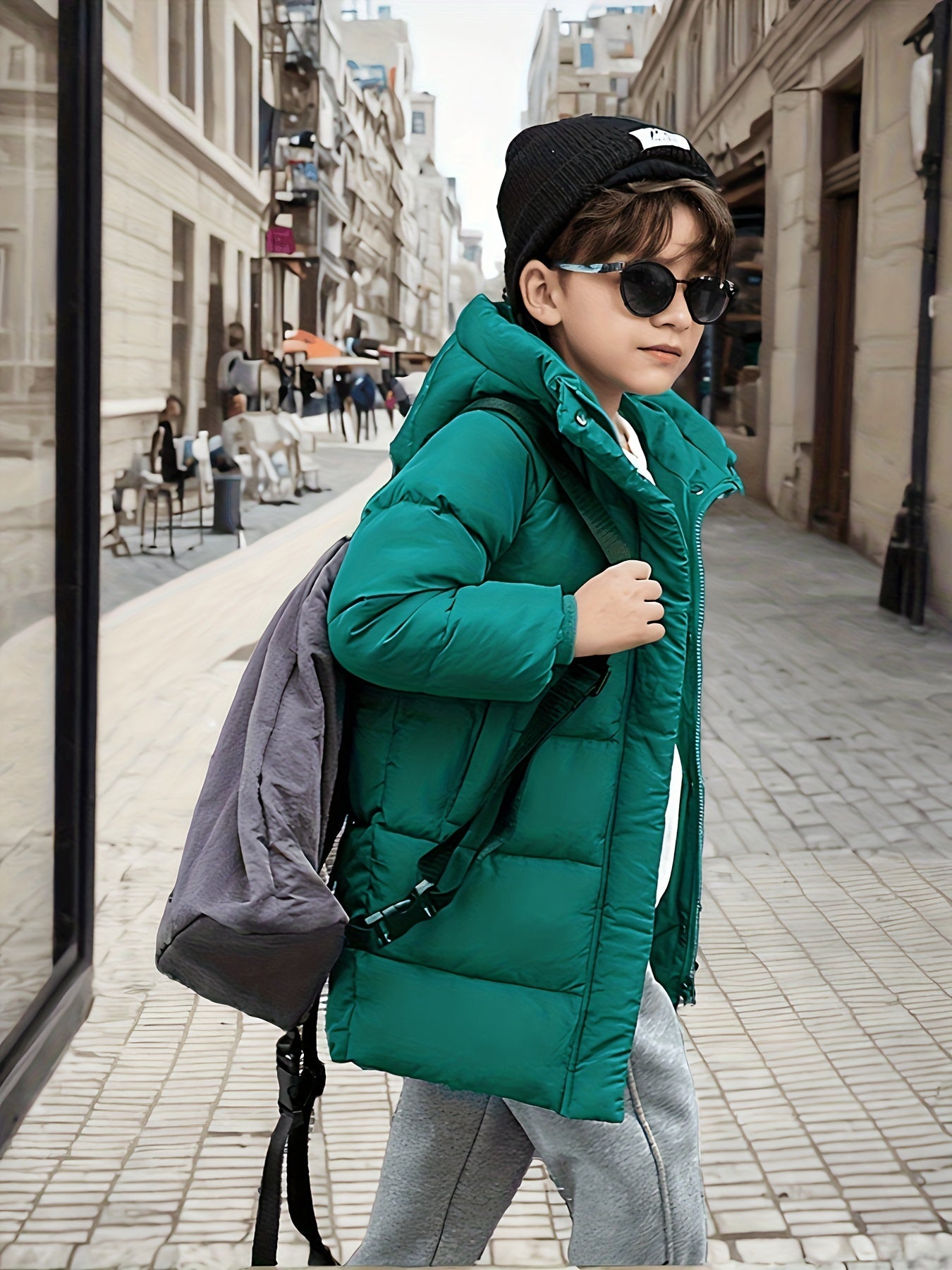 Jungenjacke 116 Halblang Mit Reißverschluss Modernes Design Atmungsaktiv 3