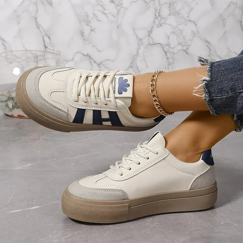 Damen Sneakers Modern Bequem Atmungsaktives Obermaterial-3