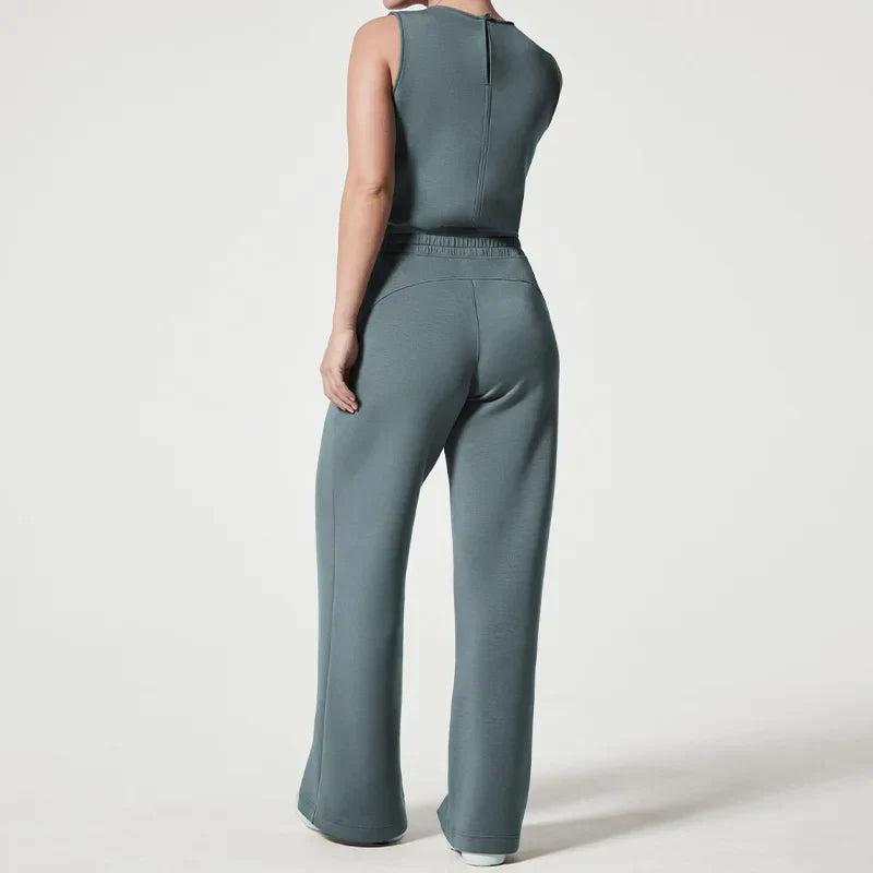 Damen Jumpsuit Schwarz Elegant Leichtes Material für Sommerfestivals-5