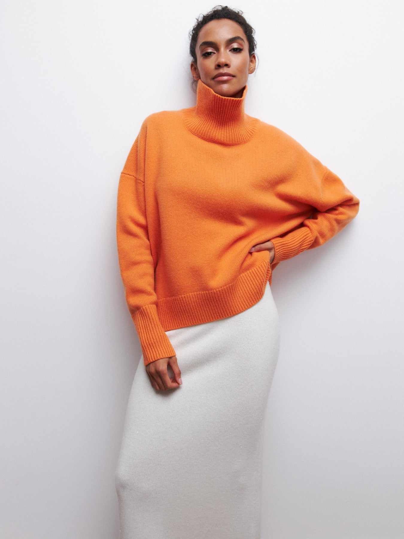 Damen Pullover Strickstil Komfort Baumwolle Warm-1