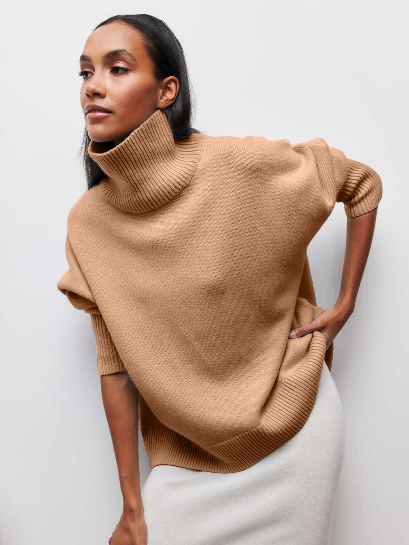 Variant image for Damen Pullover Strickstil Komfort Baumwolle Warm-19