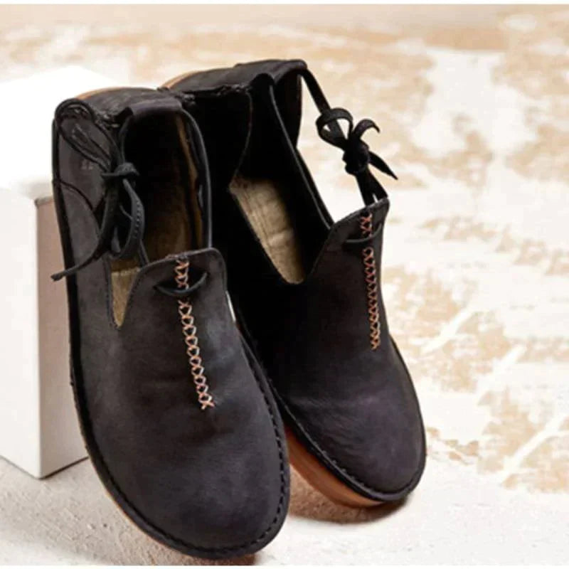 Variant image for Damen Lederschuhe Zeitloser Stil Komfort Atmungsaktiv Rutschfeste Sohle-11