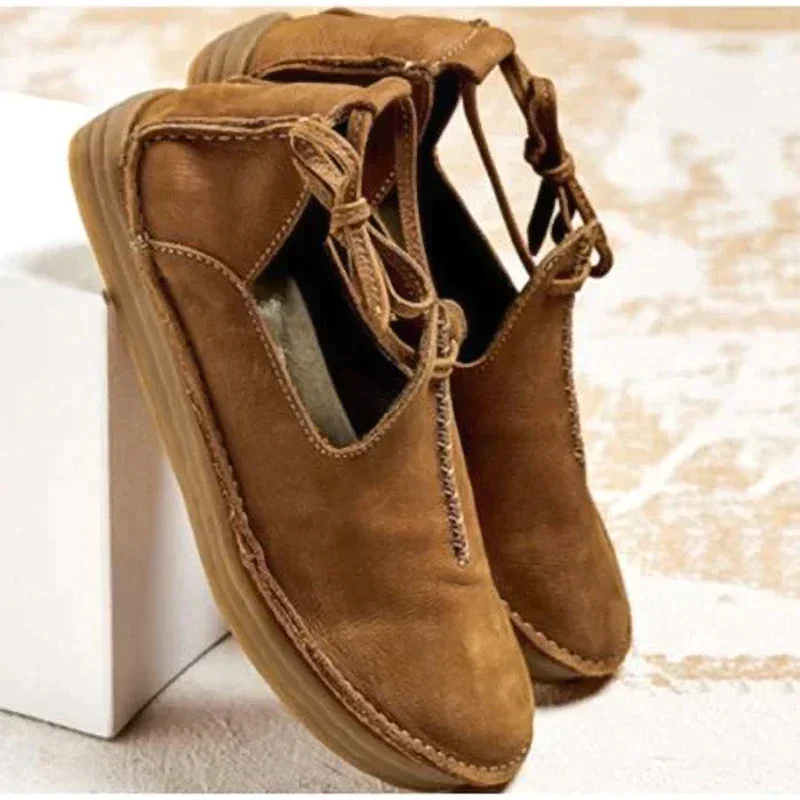 Variant image for Damen Lederschuhe Zeitloser Stil Komfort Atmungsaktiv Rutschfeste Sohle-23